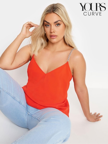 Orange - Yours Curve Limited Camisole mit Kettenriemen (E00319) | 34 €