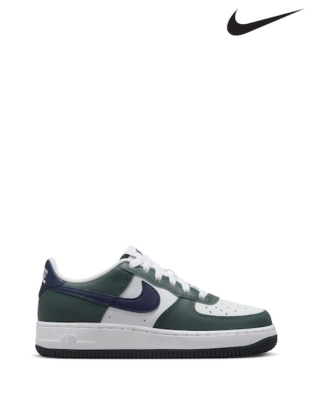 Nike Green/White Air Force 1 Youth Trainers (E00360) | €44