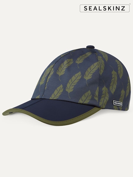 Sealskinz Blue Kettlestone Waterproof Foldable Peak Leaf Print Cap (E00409) | 50 €