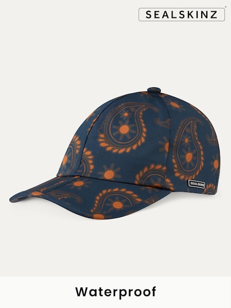 Sealskinz Blue Mattishall Waterproof Foldable Peak Paisley Print Cap (E00412) | 50 €