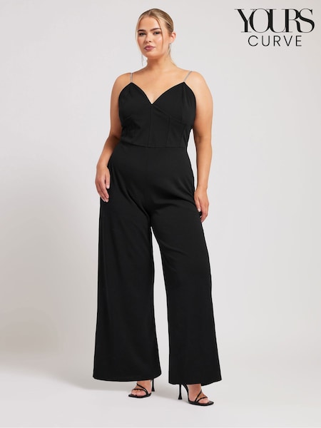 Yours Curve LONDON Diamante Corset Jumpsuit (E00452) | 75 €