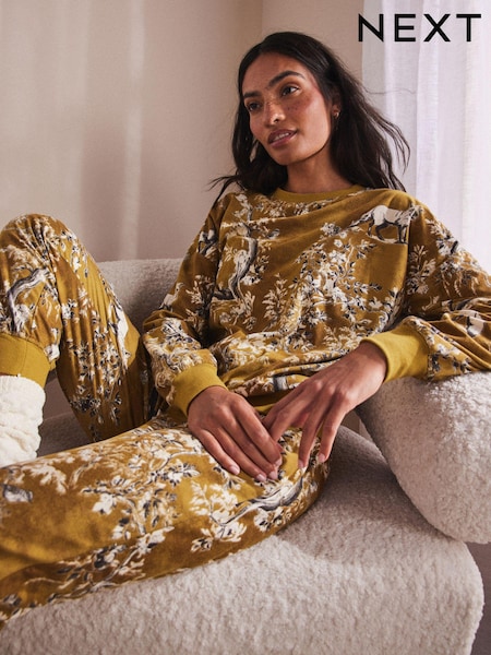 Olive Green Fox - Cosy Long Sleeve Pyjamas (E00654) | ‏81 ر.ق.