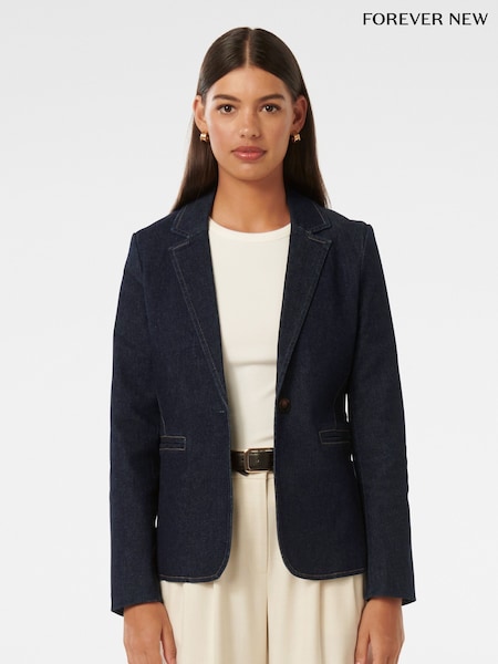 Forever New Blue Florence Denim Blazer (E00674) | €47.50