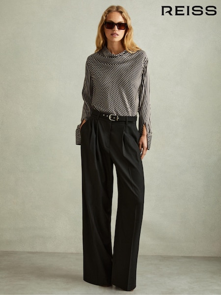 Reiss Addison Striped Cowl Neck Top (E00676) | 181 €