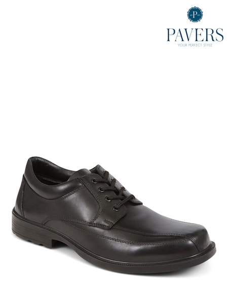 Pavers Lace-Up Smart Black Shoes (E00740) | €51
