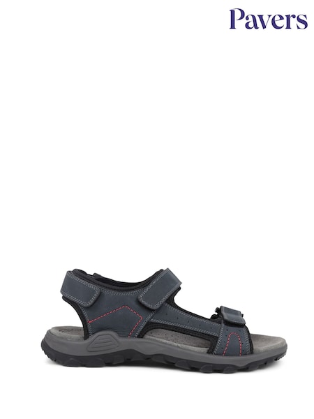 Pavers Blue Pavers Adjustable Leather Walking Sandals (E00742) | R$ 395