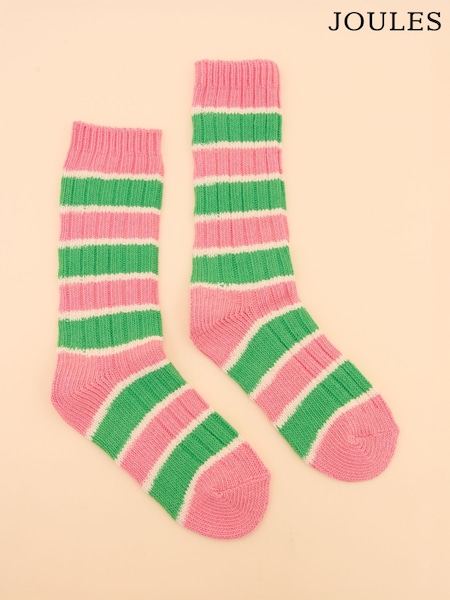 Joules Kids' Wader Pink Striped Welly Socks (E00784) | R$ 80