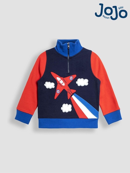 JoJo Maman Bébé Arrows Appliqué Half Zip Sweatshirt (E00812) | ‏129 ر.ق.
