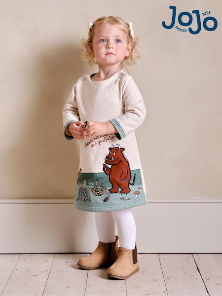 JoJo Maman Bébé Natural The Gruffalo Appliqué A-Line Dress (E00823) | €42