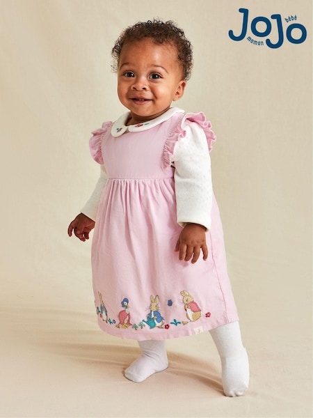 JoJo Maman Bébé Pink Baby Peter Rabbit Embroidered Dress and Body Set (E00830) | € 54