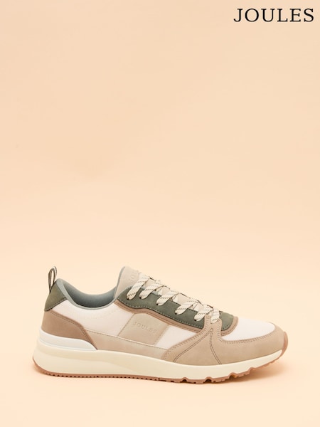 Joules Men's Parkfield Beige & Green Trainers (E00863) | R$ 545