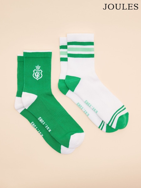 Joules Men's Volley Green Pack of Two Tennis Socks (E00957) | €11.95