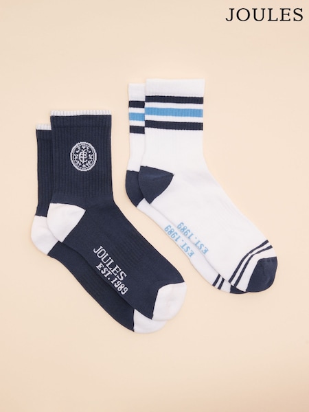 Joules Men's Volley Navy Pack of Two Tennis Socks (E00959) | €11.95