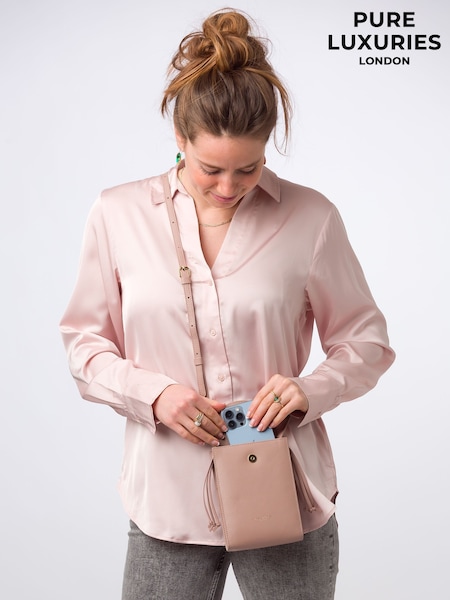 Pure Luxuries London Kiana Nappa Leather Cross-Body Phone Bag (E01047) | $61