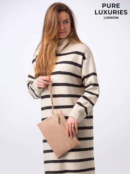 Pure Luxuries London Chalfont Leather Clutch Bag (E01074) | 173 QAR