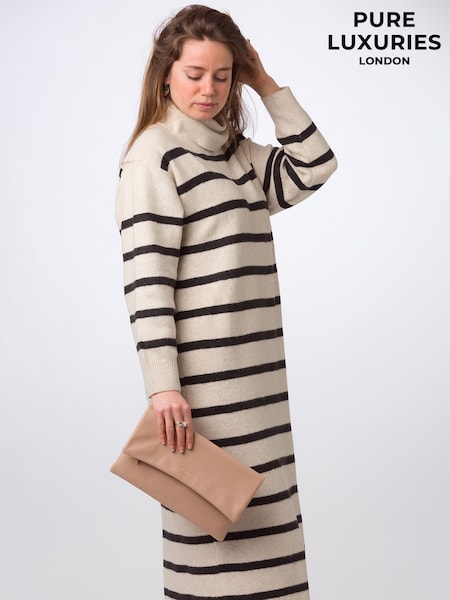 Creme - Pure Luxuries London Amelia Nappa Leather Clutch Bag (E01076) | 61 €