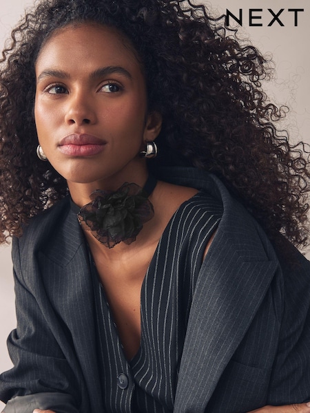 Black Organza Corsage Choker (E01194) | €6.50