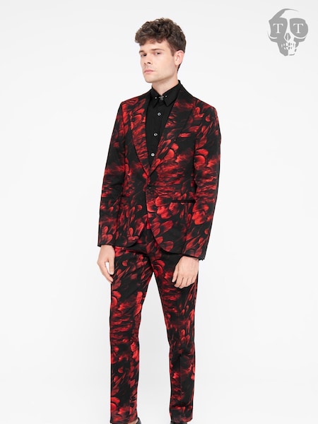 Twisted Tailor Skinny Fit Heron Floral Cotton Jacket (E01250) | 626 LEI