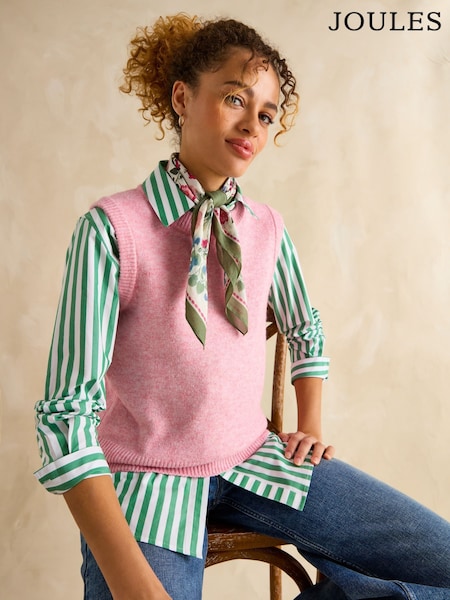 Joules Kensington Cream Cotton Scarf (E01388) | $34