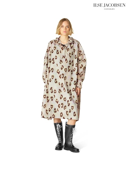 Ilse Jacobsen Leopard Print Waterproof Poncho (E01438) | €102
