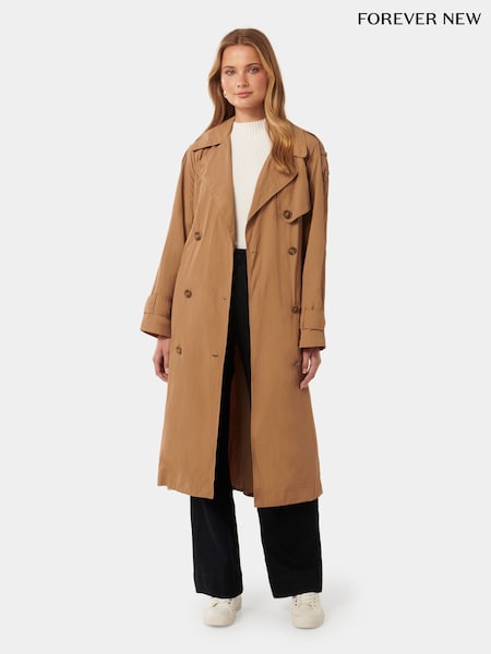 Forever New Brown Alexis Summer Trench Coat (E01441) | €70