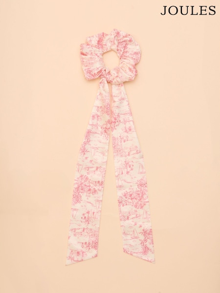 Pink/White Toile de Jouy - elastic de păr Joules Elissia Eșarfă (E01500) | 112 LEI