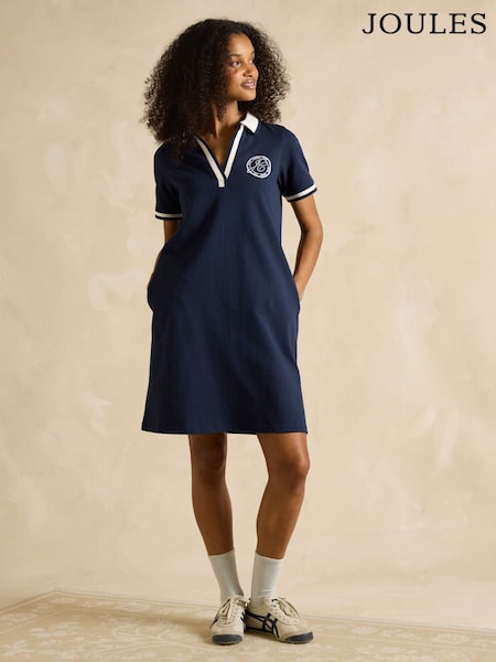 Joules Evie Navy Jersey Dress (E01622) | R$ 640