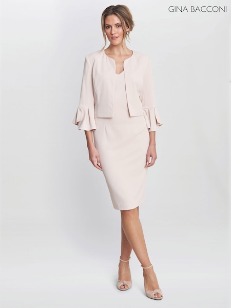 Gina Bacconi Pink Melissa Crepe Dress (E01650) | € 257