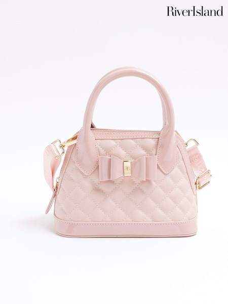 River Island Pink Girls Quilted BOWS Bag (E01670) | AED64