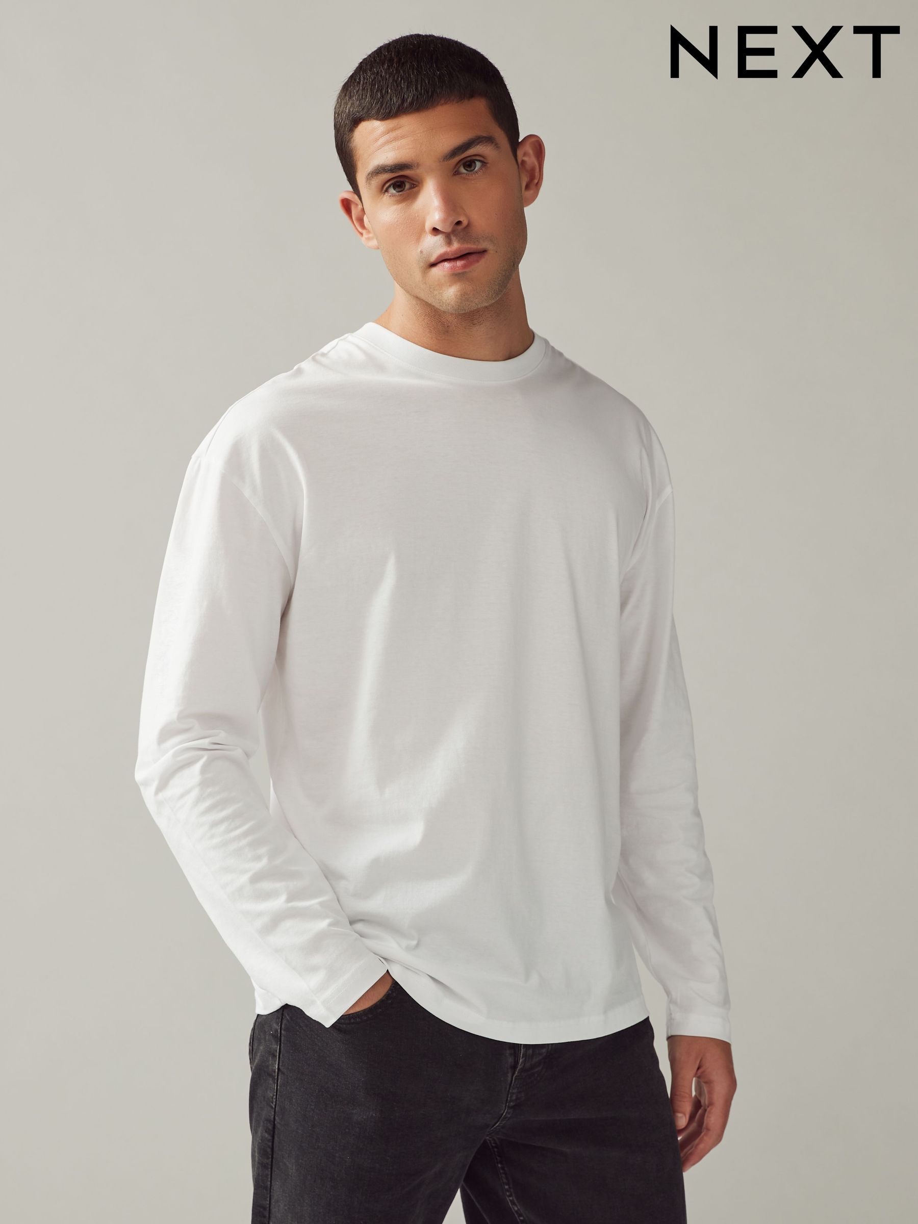 Long white shirt mens best sale