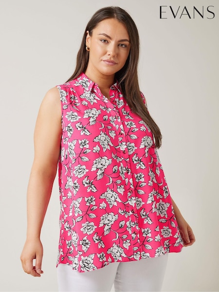 Evans Curve Floral Print Tunic (E01763) | €19