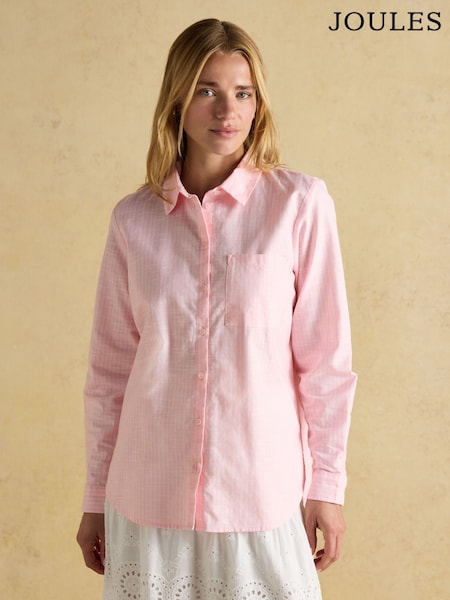 Joules Ida Pink/White Cotton Shirt (E01799) | $79