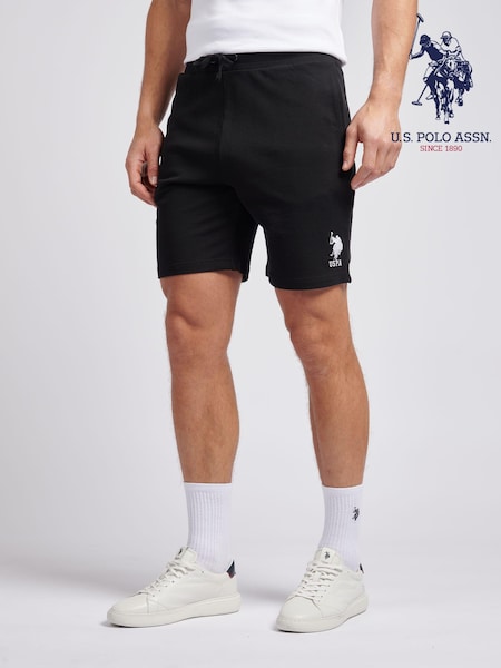 U.S. Polo Assn. Black Mens Classic Fit 100% Cotton Player 3 Sweat Shorts (E01823) | €60