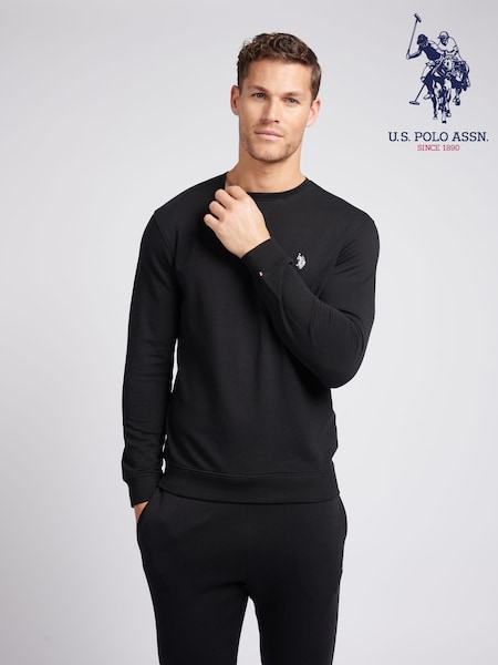 U.S. Polo Assn. Black Classic Fit Mens Double Horsemen Sweatshirt (E01839) | R$ 590