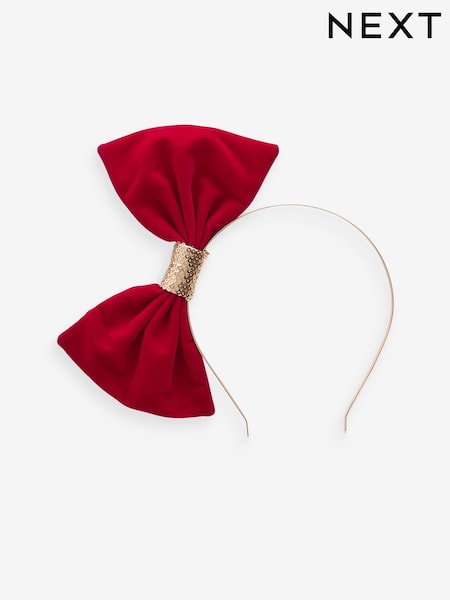 Красный - Christmas Bow Headband (E01914) | €7