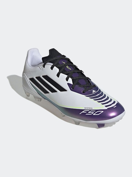 adidas White/Purple F50 League Messi Firm/Multi-Ground Boots (E01921) | 267 zł