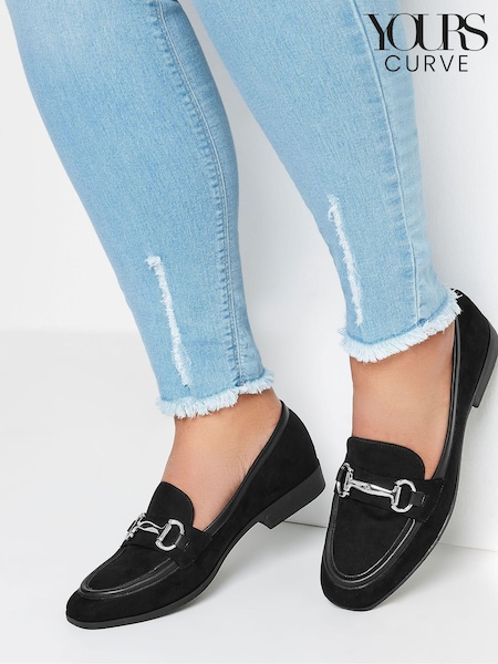 Yours Curve Wide Fit Snaffle Apron Loafers (E02048) | €58