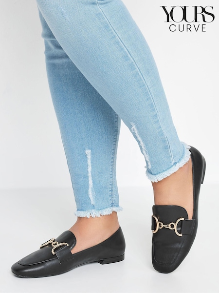 Musta - Yours Curve Link Loaferit leveässä E-istunnossa (E02053) | €58