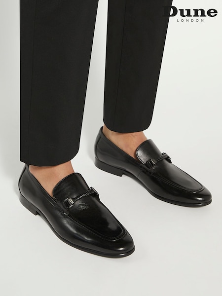 Dune London Black Scilly Woven Trim Loafers (E02142) | 7,150 UAH