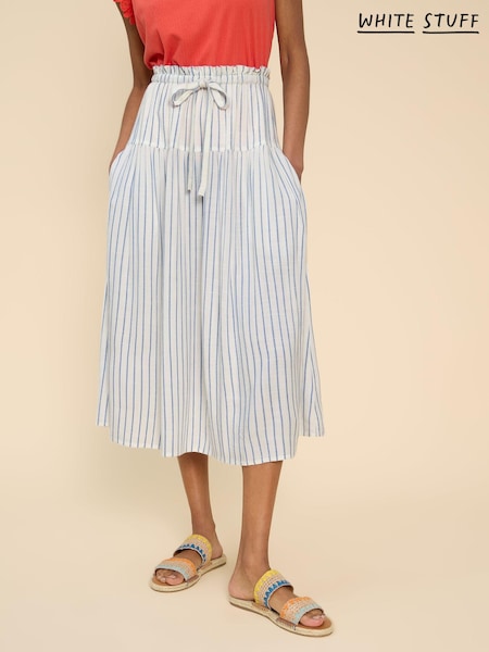 White Stuff EcoVero™ Seema Stripe Skirt (E02194) | 220 LEI