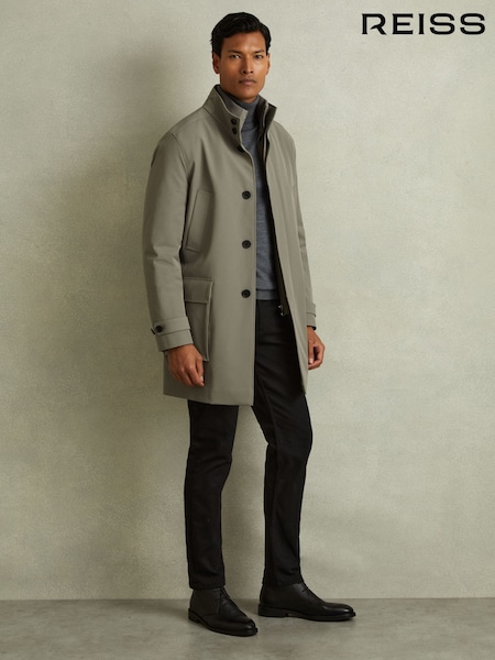 Reiss Player Hybrid Removable Funnel Neck Overcoat (E02266) | ‏2,391‏₪