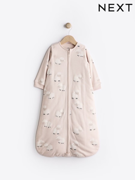 Neutral Sheep Print Baby 2.5 Tog Detachable Sleeve 100% Cotton Sleep Bag (E02311) | AED148 - AED167