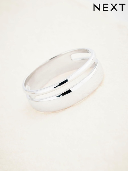 Sterling Silver Two Band Ring (E02333) | €31