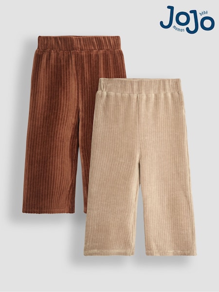 JoJo Maman Bébé 2-Pack Cord Velour Flare Leggings (E02552) | 37 €
