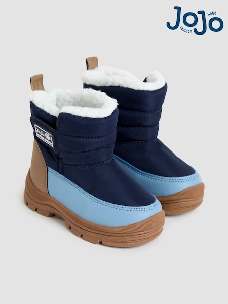 JoJo Maman Bébé Navy Blue Cosy Snow Boots (E02559) | AED157 - AED175
