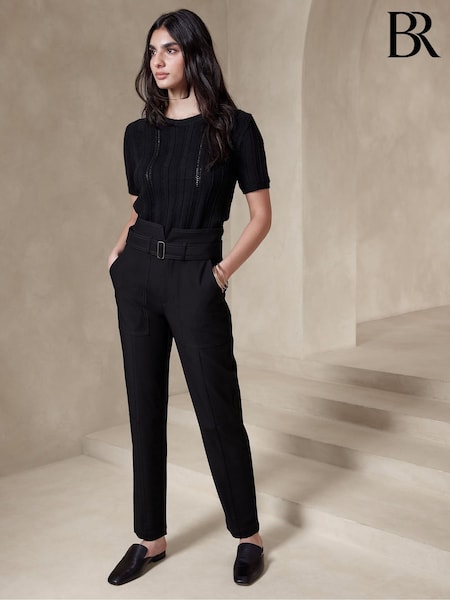 Banana Republic Black Refined Utility Trousers (E02654) | €55