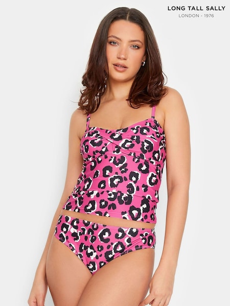 Long Tall Sally Leopard Twist Front Tankini (E02700) | €76