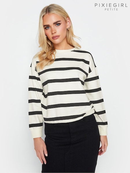 Pixiegirl Petite Mono Stripe Sweatshirt (E02710) | €43