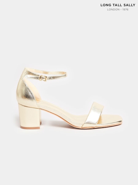Long Tall Sally Faux Leather Block Heel Sandals (E02718) | €13