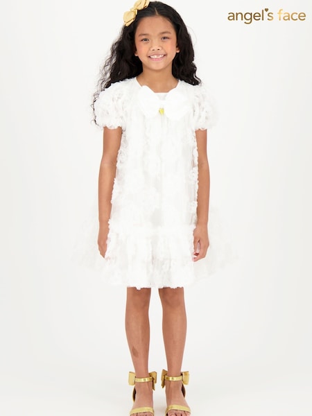 Angels Face Marta 3D Flower Snowdrop White Dress (E02753) | €60 - €64